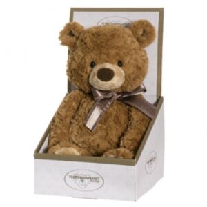 Söt teddybjörn i presentlåda. Skicka som julklapp, beställ hos Florister i Sverige!